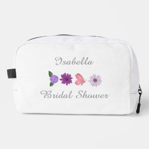 Tasje voor bruidsmake-up met bloemen en vlinders toilettasje