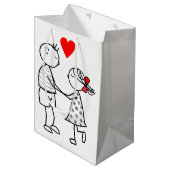 Tasje voor koppel cadeau (Voorkant Gekanteld)