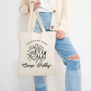 Tasje voor vrijgezellenfeest op kampeeruitje tote bag