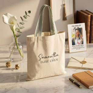 Tasje voor vrouwen in minimale stijl   Roze Beige Tote Bag
