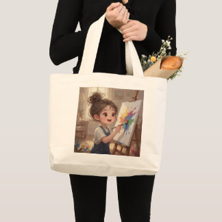 Tasje voor Whimsical Girl Grote Tote Bag