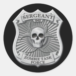 Task Force Zombie - brigadier Badge Ronde Sticker
