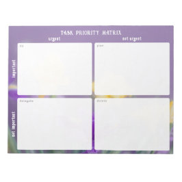 Task Priority and planner Matrix (spring floral) Notitieblok