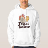 Tasked and Toasted | Productivity Meltdown Mood   Hoodie (Voorkant)