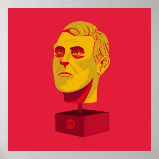 Taskmeesters Shiny Golden Head Poster (Voorkant)