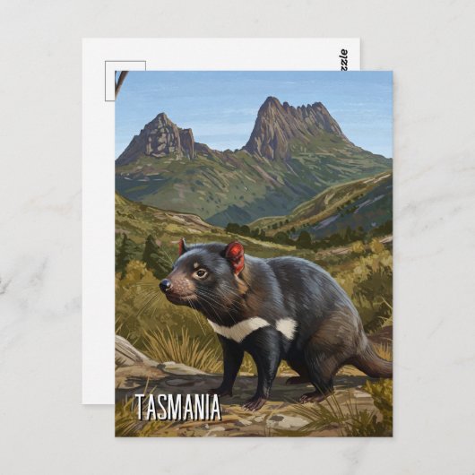Tasmaanse Duivel Cradle Mountain Reizen Briefkaart (Voorkant / Achterkant)