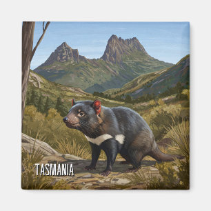 Tasmaanse Duivel Cradle Mountain Reizen Magneet