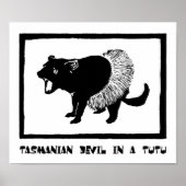 Tasmaanse duivel in een Tutu Poster (Voorkant)