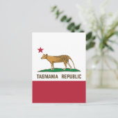 Tasmaanse tijger briefkaart (Staand voorkant)