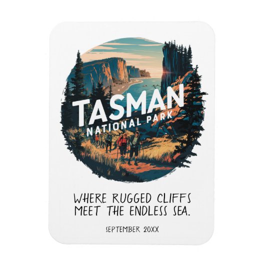 Tasman Nationaal Park Australisch Avontuur Custom Magneet (Verticaal)