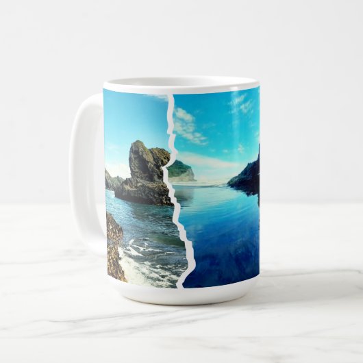 Tasman Tryptich Tordu Vue os Chine Mug (Devant gauche)