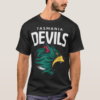 Tasmania Devils Football Club Witte Lettering T-shirt