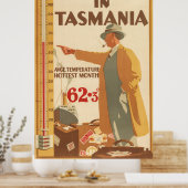Tasmania Vintage Travel Poster (Keuken)