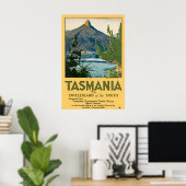 Tasmania Vintage Travel Poster Print (Bureau à domicile)