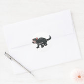 Tasmanian Devil Ronde Sticker (Envelop)