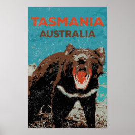 Tasmanian Devil, Tasmania Island, Australië Poster