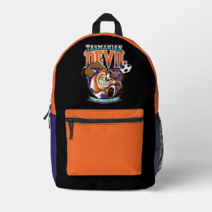 Tasmanian Devil Voetbalclub Logo Bedrukte Rugzak