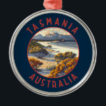 Tasmanie Australie Cercle retro désorganisé<br><div class="desc">Tasmanie design de déplacement vectoriel rétro. La Tasmanie est un état insulaire de l'Australie,  situé à 240 kilomètres au sud du continent australien,  séparé par le détroit de Bass.</div>