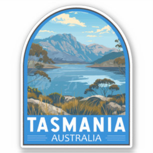 Tasmanië Australië Reizen Kunst Vintage Sticker