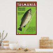 Tasmanie Het paradijs van de anglers Poster (Keuken)