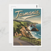Tasmanië-Vintage Briefkaart (Voorkant / Achterkant)