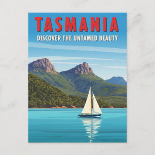 Tasmanië Zeilboot Australië Reizen Briefkaart