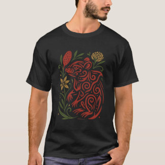Tasmanische Duivel in Tribal-stijl met Inheemse Fl T-shirt