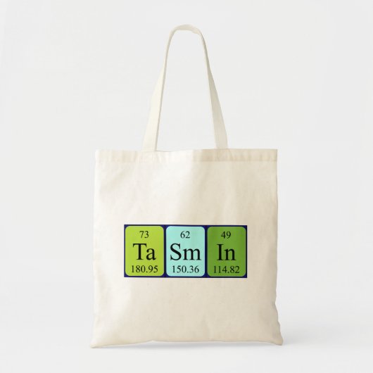 Tasmin periodieke lijstnaam canvas tas (Voorkant)