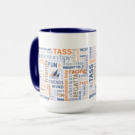 TASS Sailing Words Coffee Mug Mok (Voorkant links)