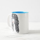 Tasse 110z (blanc/bleu) 2 de Sharpie partout (Devant gauche)