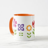 tasse 11oz inspirée florale faite sur commande par (Devant gauche)