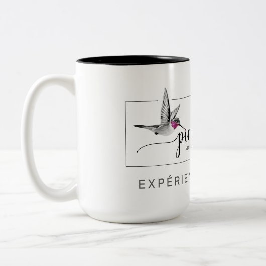 Tasse 15 oz Pink Colibri Tweekleurige Koffiemok (Links)