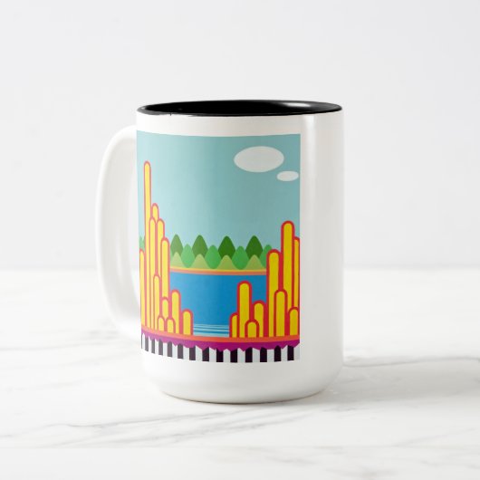 tasse 15oz à deux tons (Devant gauche)