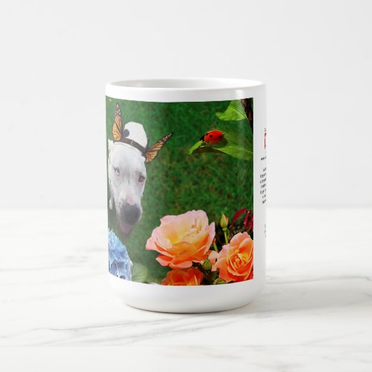tasse 15oz : Mitzy le Mariposa (chien avec des (Centre)