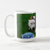 tasse 15oz : Mitzy le Mariposa (chien avec des (Gauche)