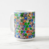 Tasse 15oz Tourbillon de Polygones par Morceaux (Devant gauche)