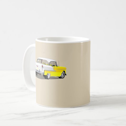 Tasse 1955 de Shoebox - jaune et blanc (Devant gauche)