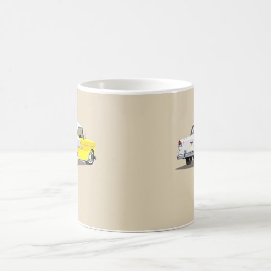 Tasse 1955 de Shoebox - jaune et blanc (Centre)