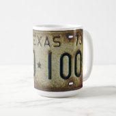 Tasse 1973 de plaque minéralogique du Texas (Devant droit)