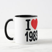 Tasse 1983 de café d'amour de la Réunion I de (Gauche)