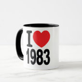 Tasse 1983 de café d'amour de la Réunion I de (Devant gauche)