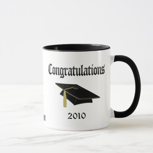 Tasse 2010 d'obtention du diplôme, mise dessus (Droite)