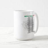 Tasse 2012 de café de Bella Italie w/Names (Devant droit)