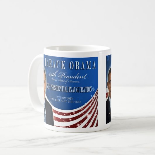 Tasse 2013 commémorative d'inauguration de Barack (Devant gauche)