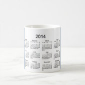 Tasse 2014 de café de calendrier d'oiseau (Centre)