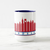 Tasse 2019 d'horizon de Philly dans blanc et bleu (Centre)