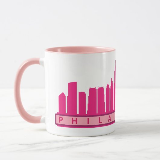 Tasse 2019 d'horizon de Philly dans le rose (Gauche)