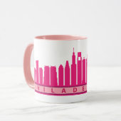 Tasse 2019 d'horizon de Philly dans le rose (Devant gauche)