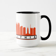 Tasse 2019 d'horizon de Philly dans l'orange et le