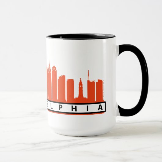 Tasse 2019 d'horizon de Philly dans l'orange et le (Droite)